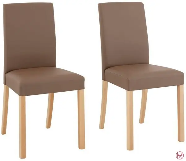 Promoție Set 4 scaune Nina cappuccino piele ecologica 44/52,5/90 cm