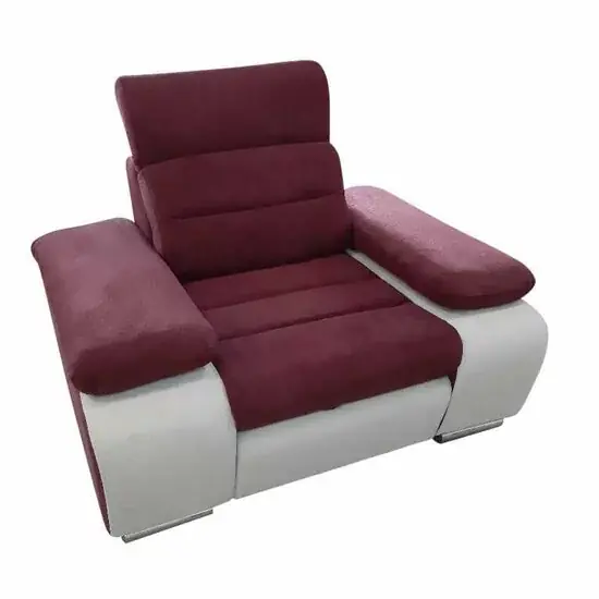Fotoliu Venus, brațe voluminoase, stofă, 123 cm, culoare personalizată Promoție