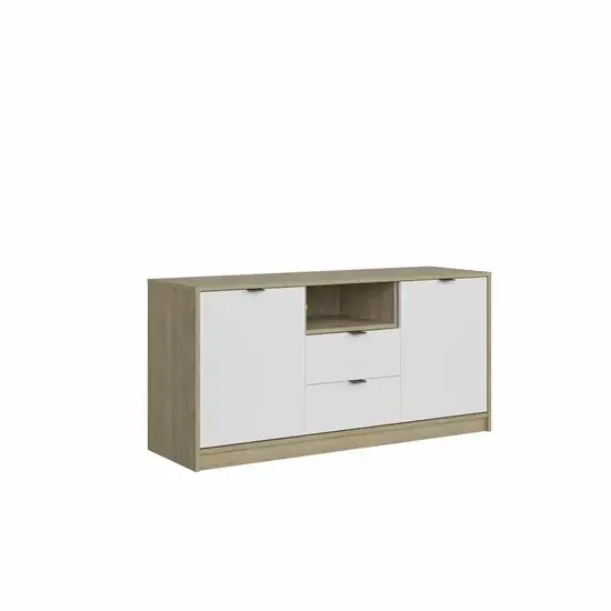 Ultima șansă Comodă NEPON KOM2D2S, 2 Uși și 2 Sertare, Design Modern 118 cm