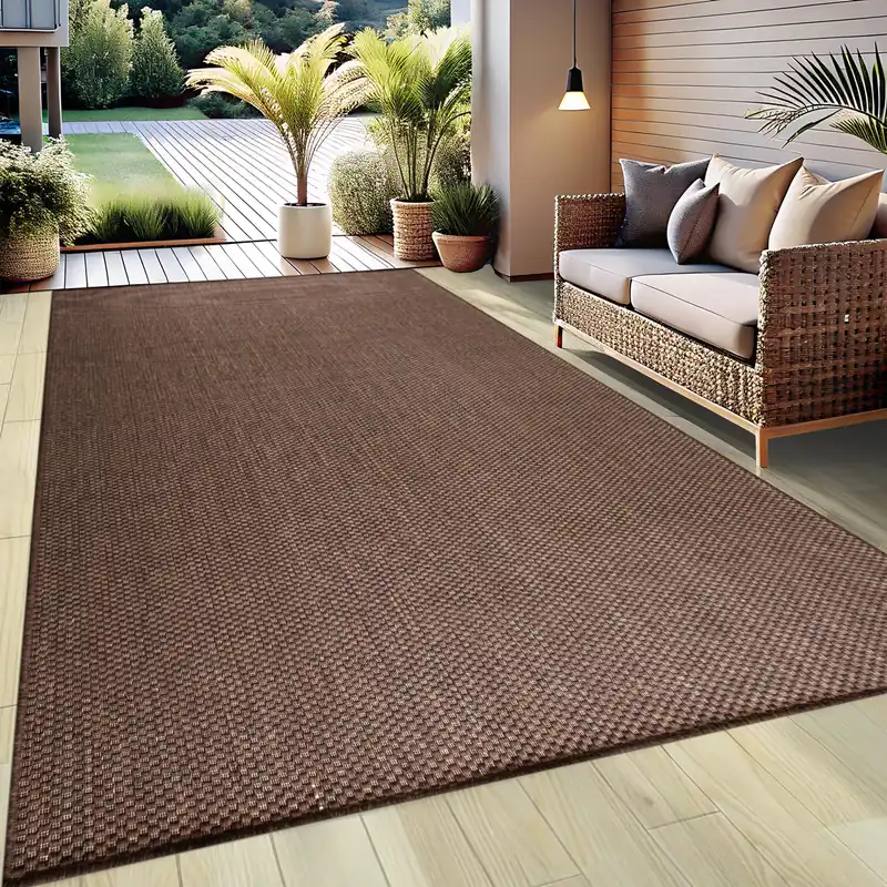 Preț redus Covor Venice cu tesatura plata, aspect de sisal maro 80x150 cm