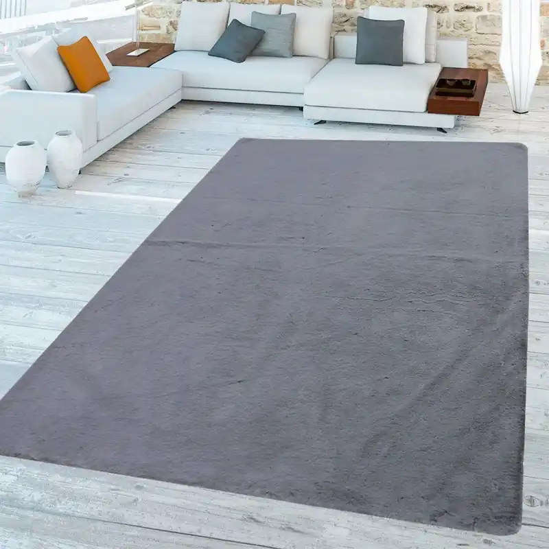 Preferatul clienților Covor Mombert gri închis cu aspect de blana foarte pufos 160x230 cm